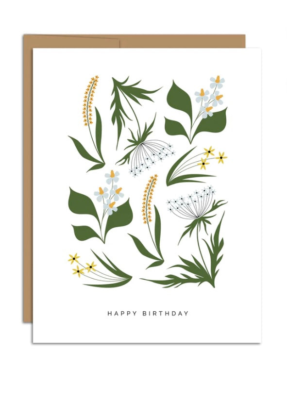 Hazelmade | Note Card "Happy Birthday" Wildflowers