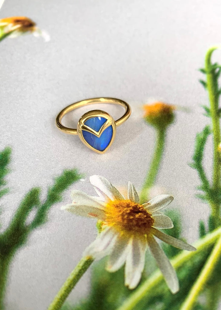 Rachel Atherley | Owl Ring in 18k Black Opal
