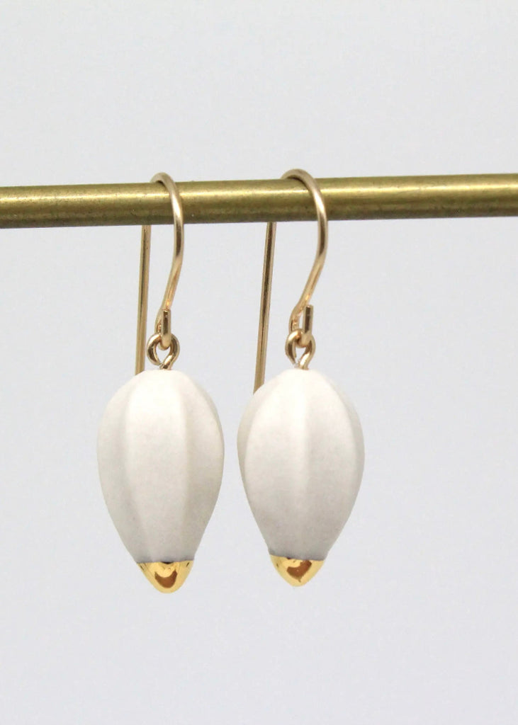 Mier Luo | Seed Earrings | White