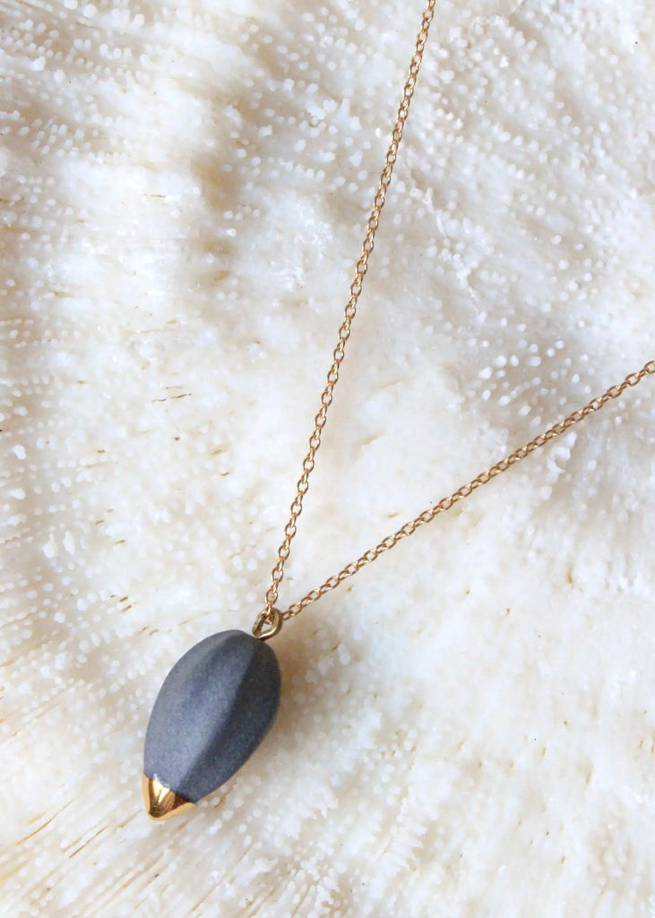 Mier Luo | Seed Necklace | Grey