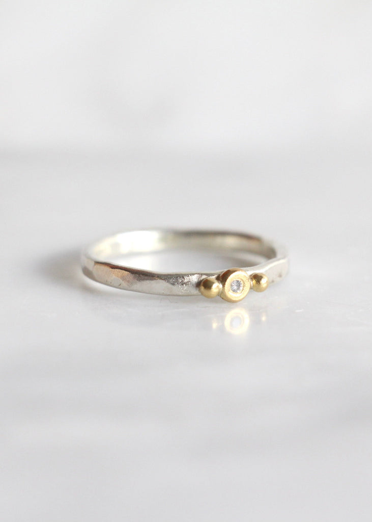 Nikki Nation | Oxidized Silver + 18kg Vega Ring - Thin