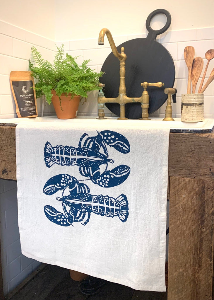 Organic Cotton Kitchen Towel | Double Lobster