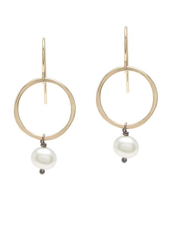 J&I Jewelry | Pearl + Ring Earrings