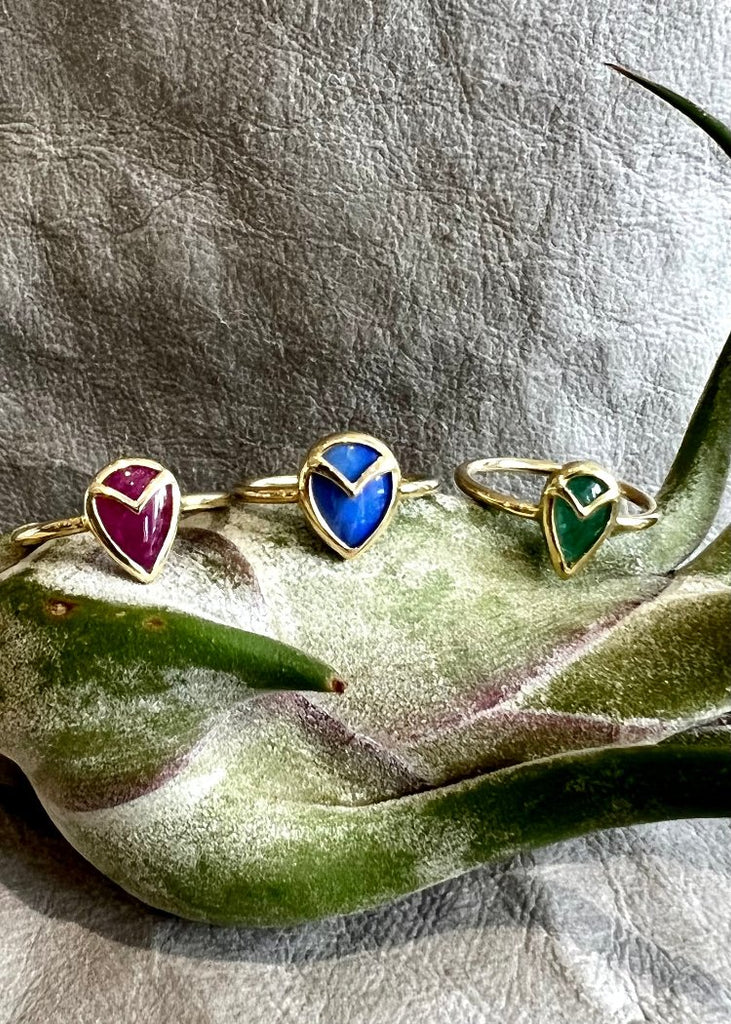 Rachel Atherley | Owl Ring in 18k + Emerald