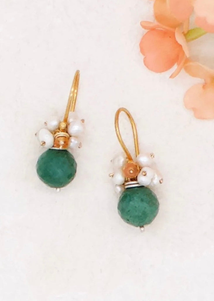 River Song | Green Aventurine Fringe Earring