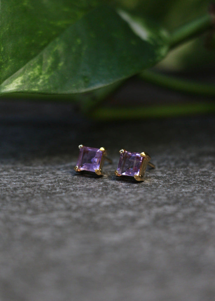 Stephen Estelle | Amethyst Earrings