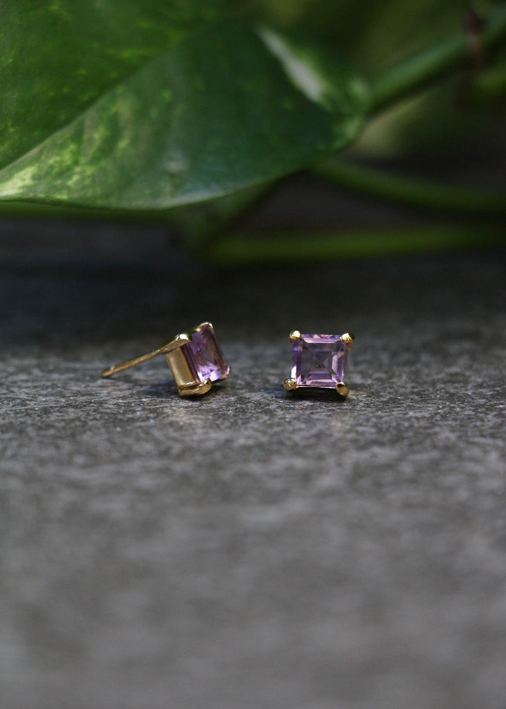 Stephen Estelle | Amethyst Earrings