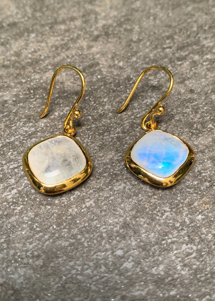 Stephen Estelle | Rainbow Moonstone Earrings