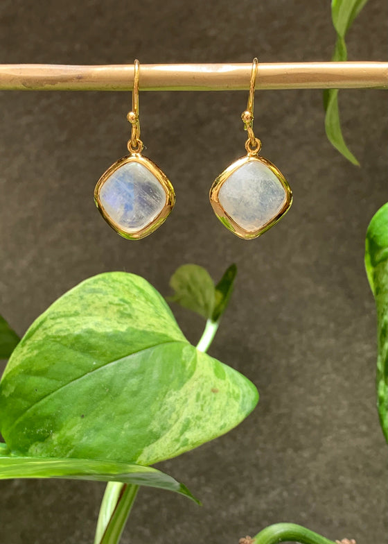 Stephen Estelle | Rainbow Moonstone Earrings