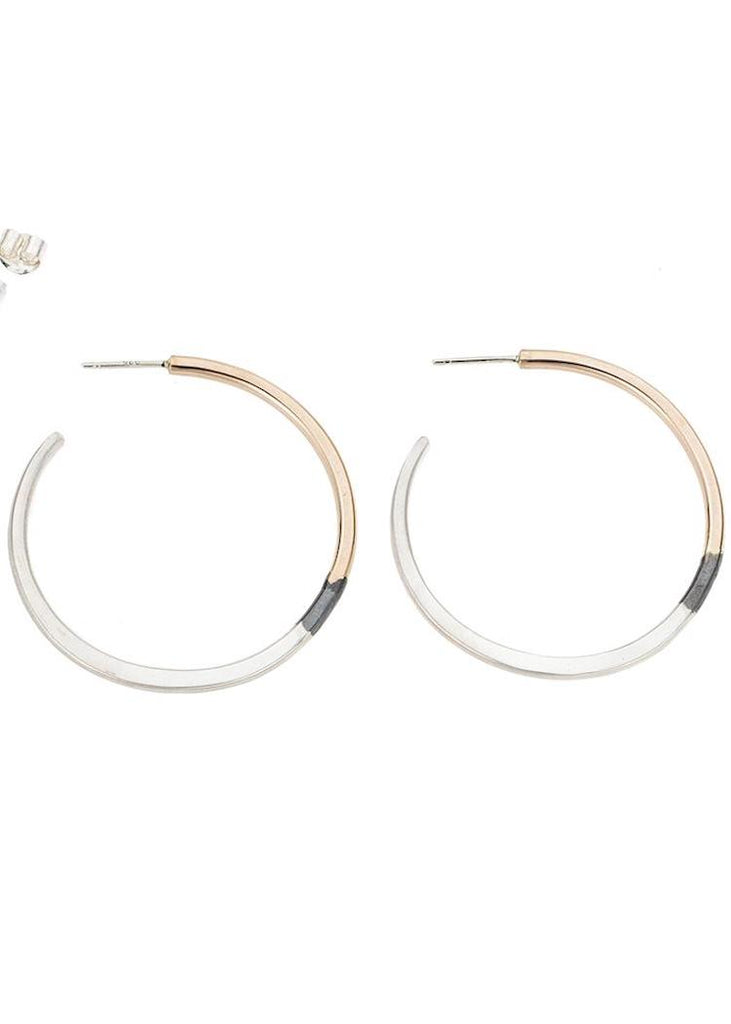 Colleen Mauer | Tri-Toned Classic Hoop Earrings