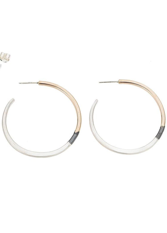 Colleen Mauer | Tri-Toned Classic Hoop Earrings