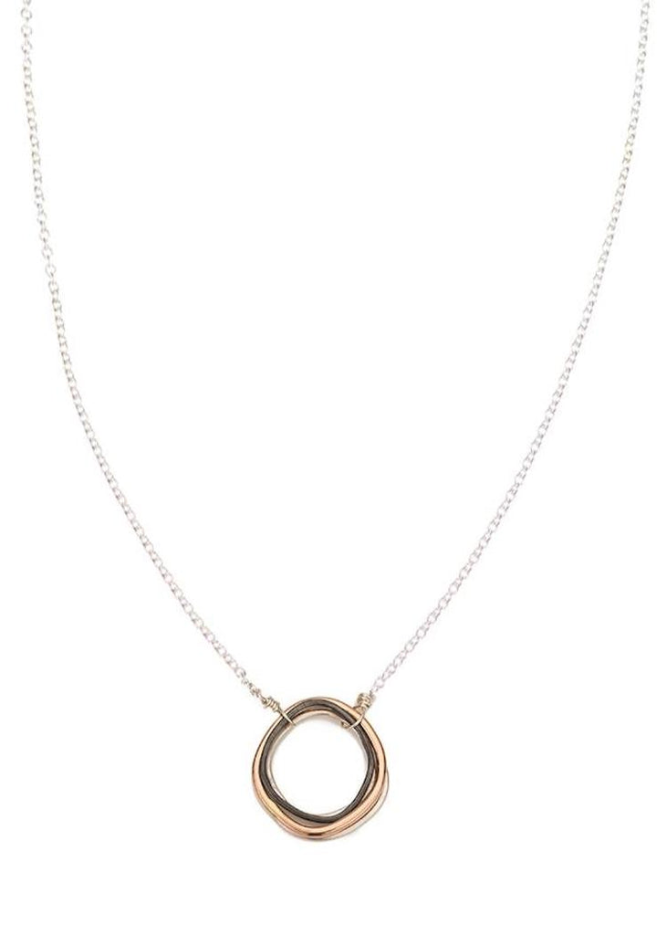 Colleen Mauer | Tri-Toned Rounded Square Necklace