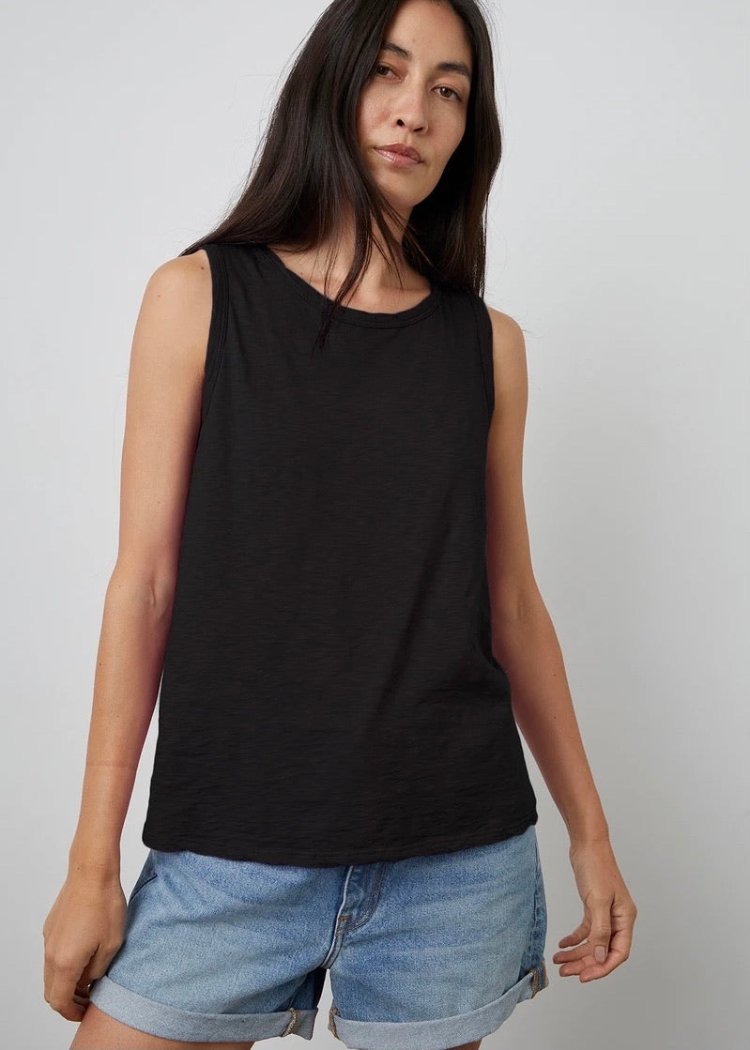 Velvet By Graham & Spencer Women's Cruz Modal Rib Tank Shirt - Soft Sleeveless Top