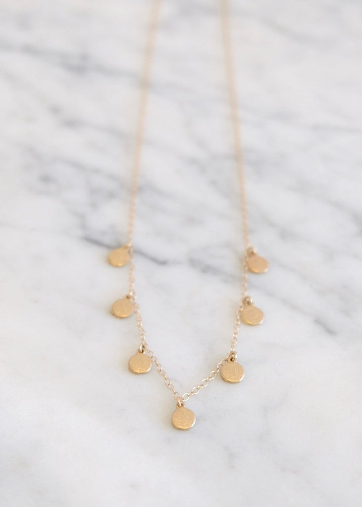 Victoria Cunningham | 14k 7 Small Disc Necklace