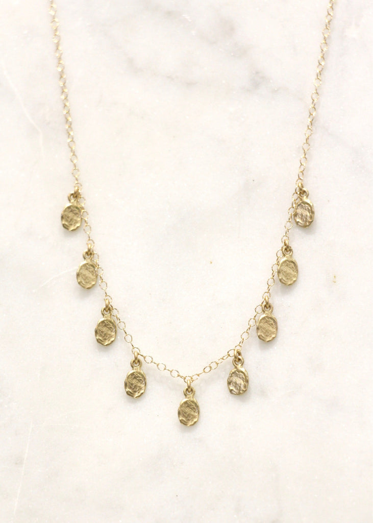 Victoria Cunningham | 14k Gold Small Golden Flake Necklace