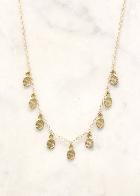 Victoria Cunningham | 14k Gold Small Golden Flake Necklace