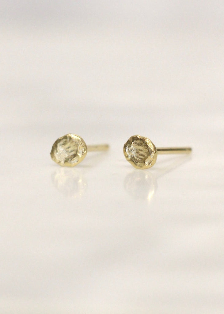 Victoria Cunningham | 14k Gold Tiny Golden Flake Earrings