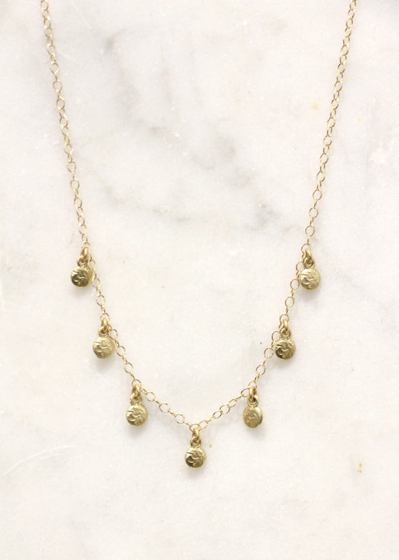 Victoria Cunningham | 7 Tiny Disk Necklace