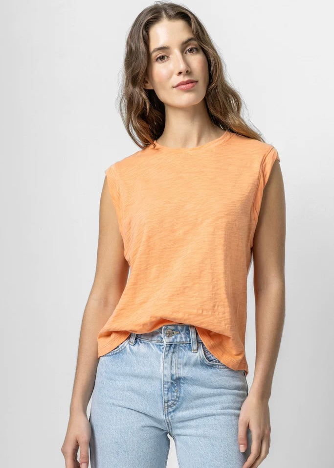 Lilla P | Twisted Binding Sleeveless Crewneck