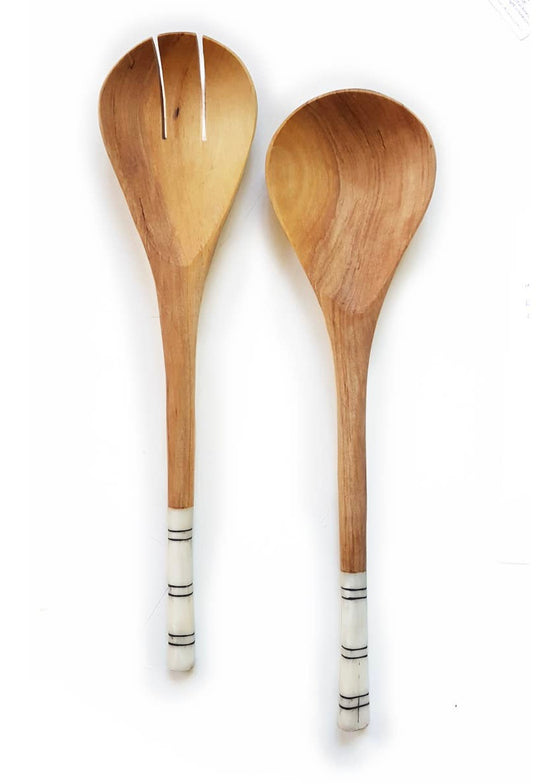 Striped Salad Servers