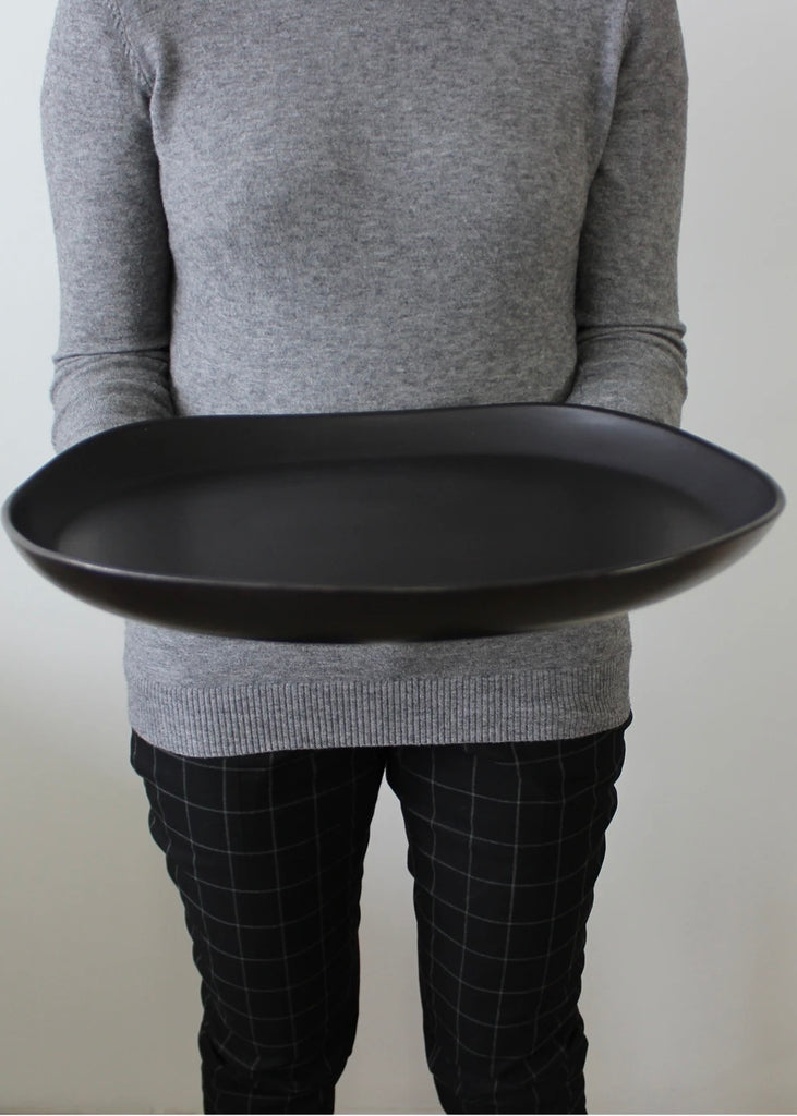 Stoneware Organic Round Serving Platter