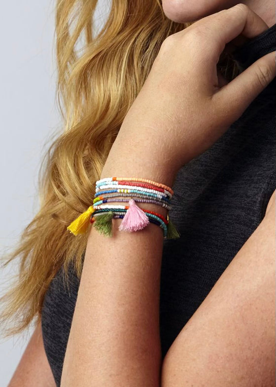 Sidai Designs | Elastic Tassel Wrap Bracelet