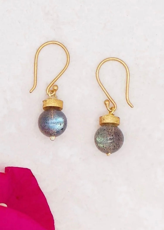 River Song | Labradorite Planet Earrings