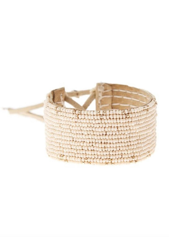 Sidai Designs | Narrow 3 Dot Triangle Leather Bracelet