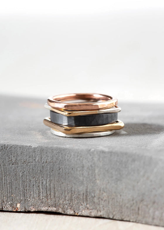 Colleen Mauer Designs | 5 Stack Mixed Shape Ring