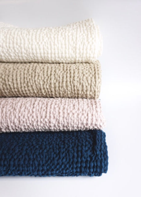 Linen Cotton Waffle Body Towel