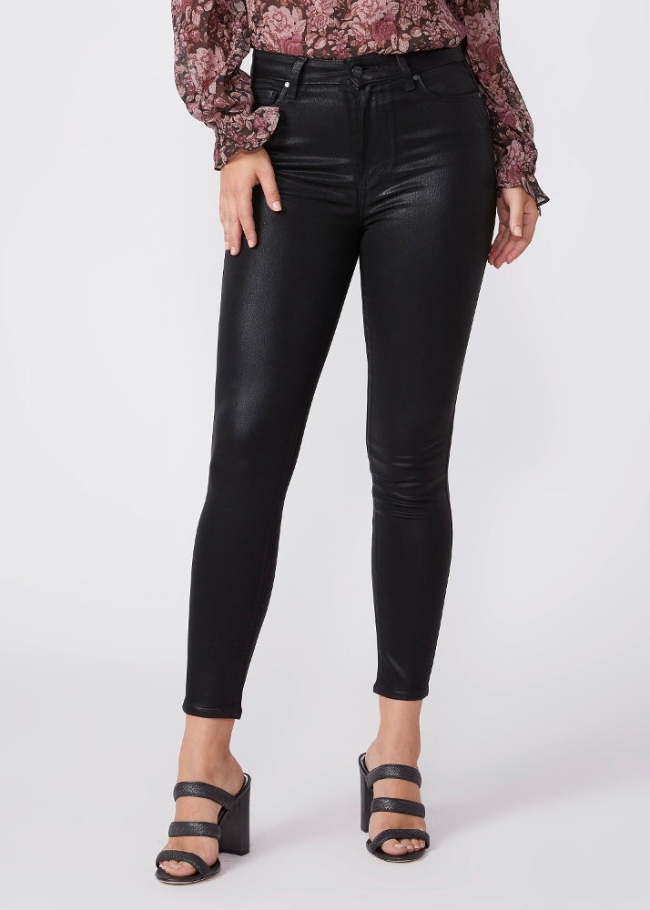 Paige Denim | Margot Ankle in Black Fog Luxe Coating