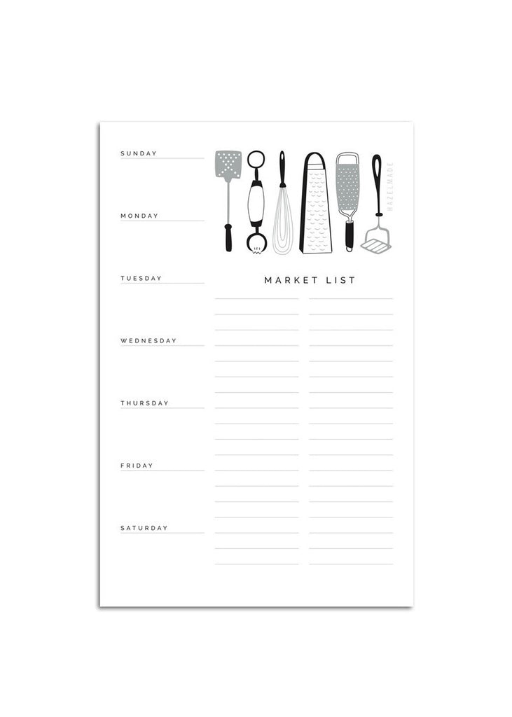 HAZELMADE | Meal Planner Kitchen Utensils Notepad