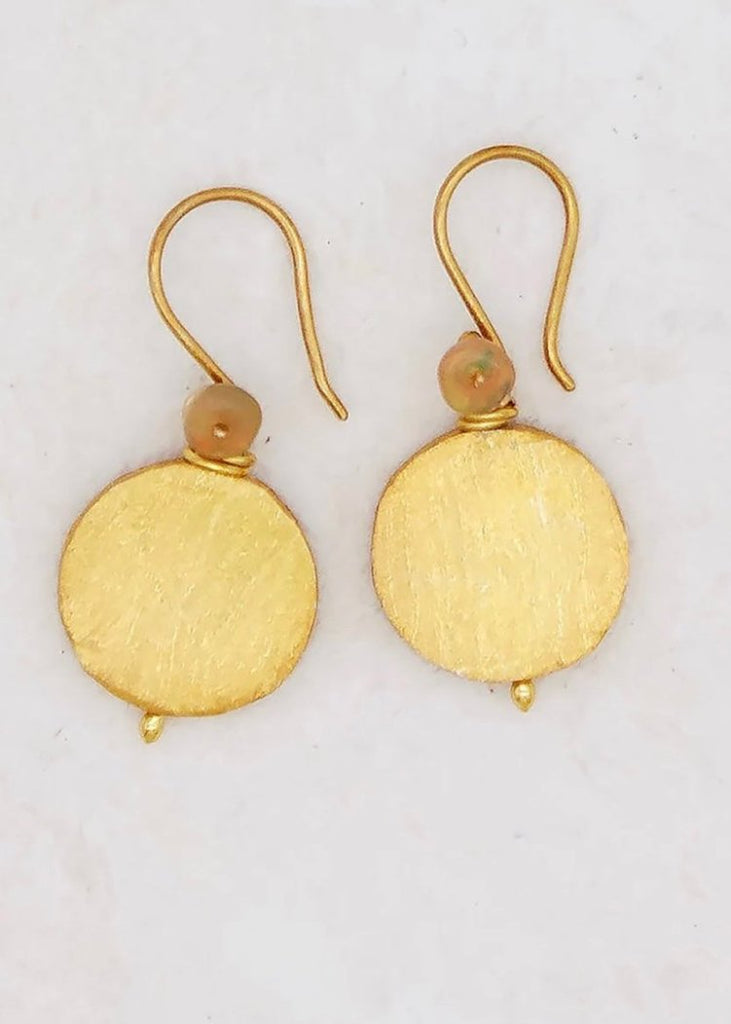 River Song | Golden Disk Earrings