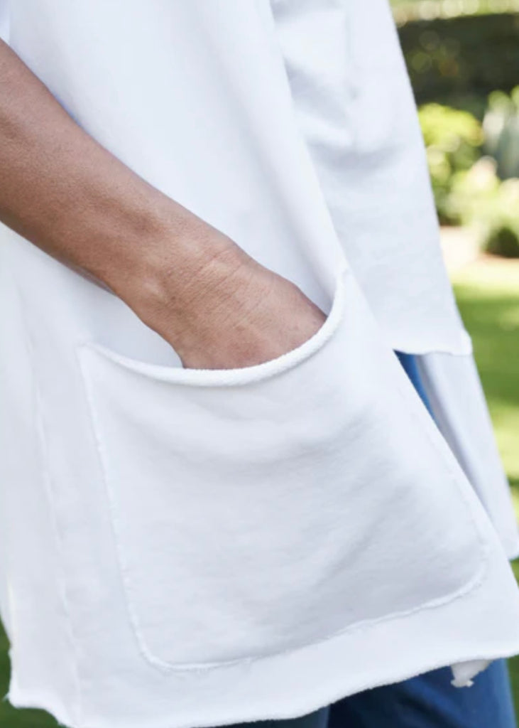 Frank & Eileen | Brenda Beach Cardigan in White