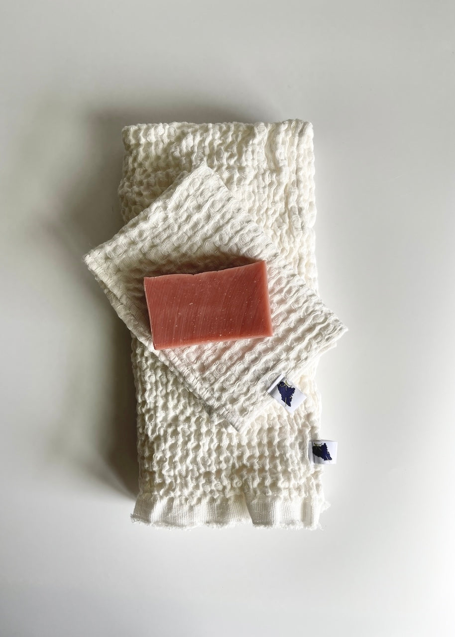 Amphitrite Studio  Linen + Cotton Waffle Washcloths - The Phoenix
