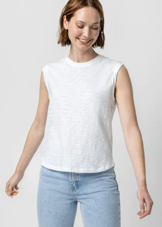 Lilla P | Twisted Binding Sleeveless Crewneck