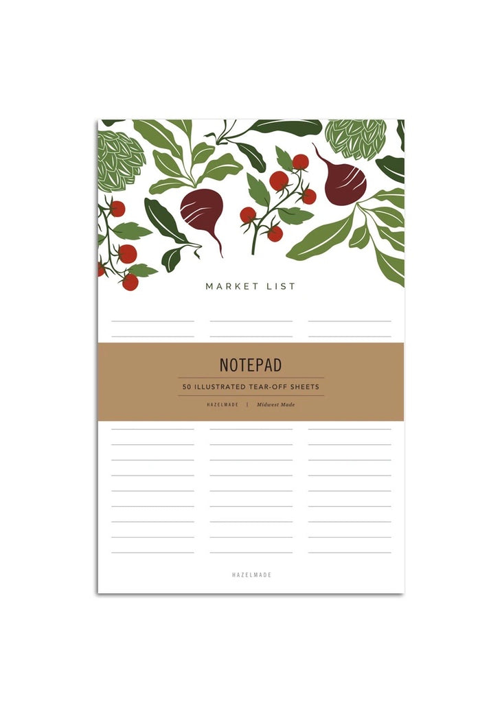 HAZELMADE | Notepad Veggies Market List