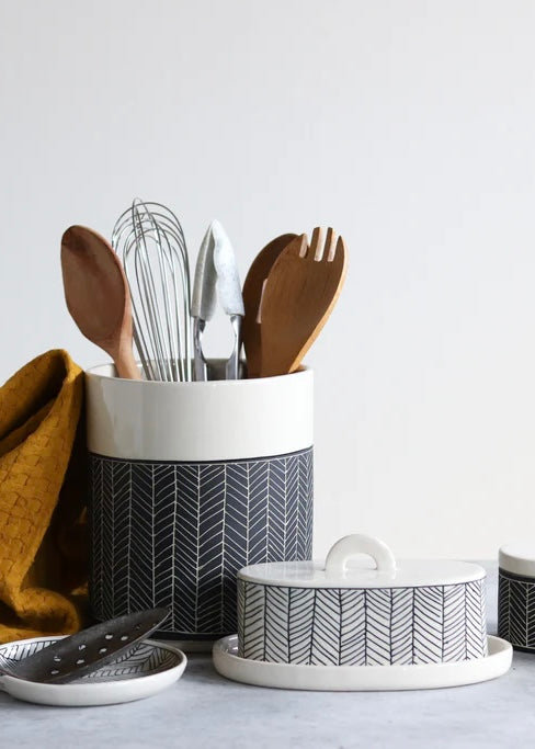 Elizabeth Benotti | Herringbone Butter Dish