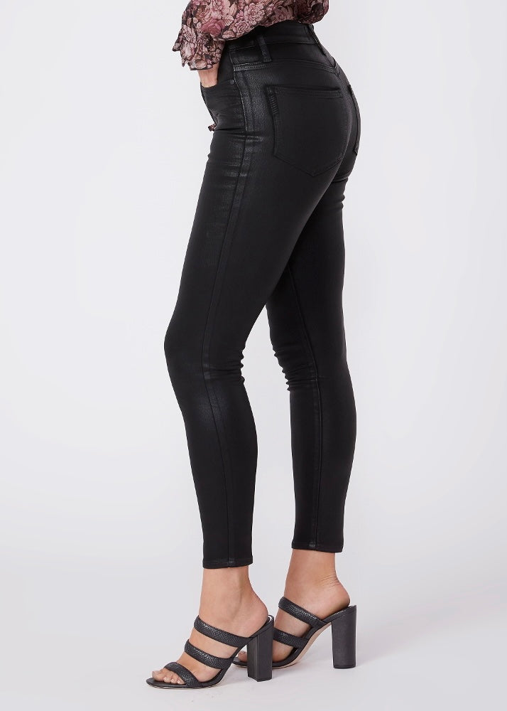 Paige Denim | Margot Ankle in Black Fog Luxe Coating