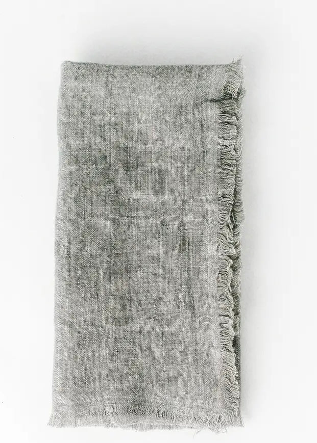 Stone Washed Linen Dinner Napkin | Oyster