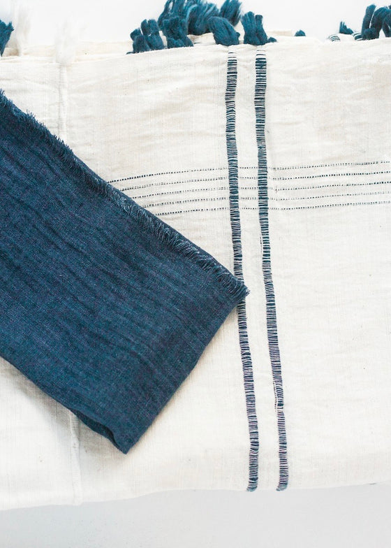Stonewashed Linen Dinner Napkin | Indigo