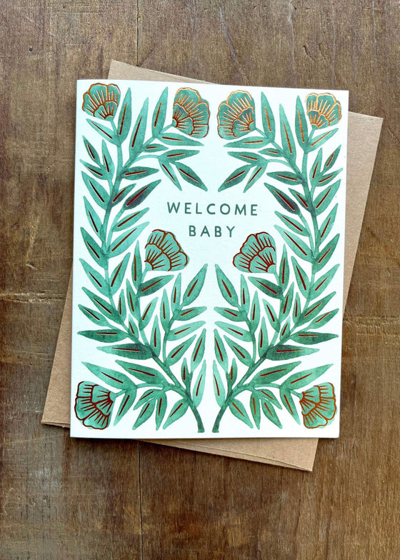Katharine Watson | "Welcome Baby" Foil Stamped Card