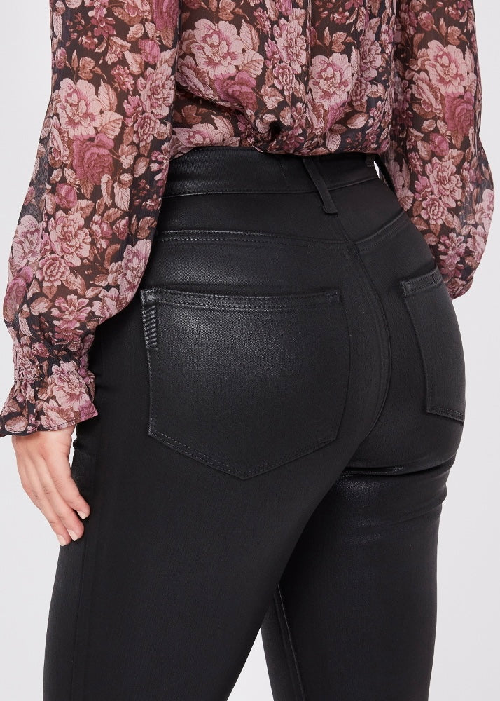 Paige Denim | Margot Ankle in Black Fog Luxe Coating