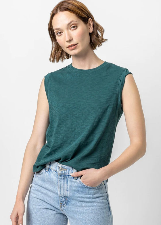 Lilla P | Twisted Binding Sleeveless Crewneck