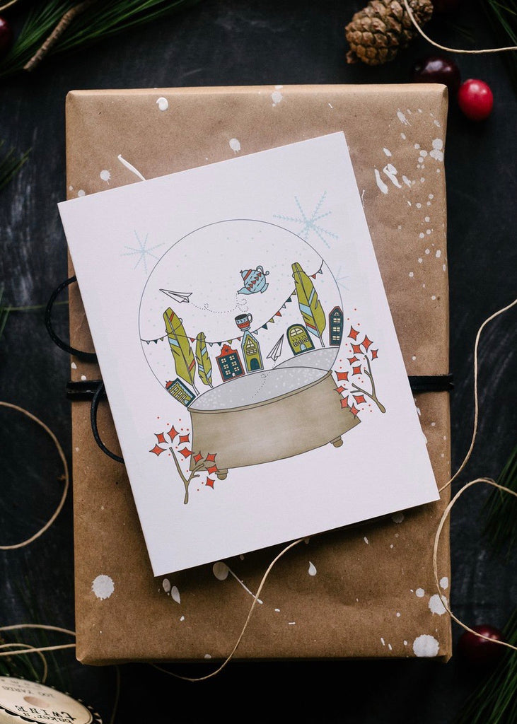 Hazelmade | Note Card Wonderland Snowglobe
