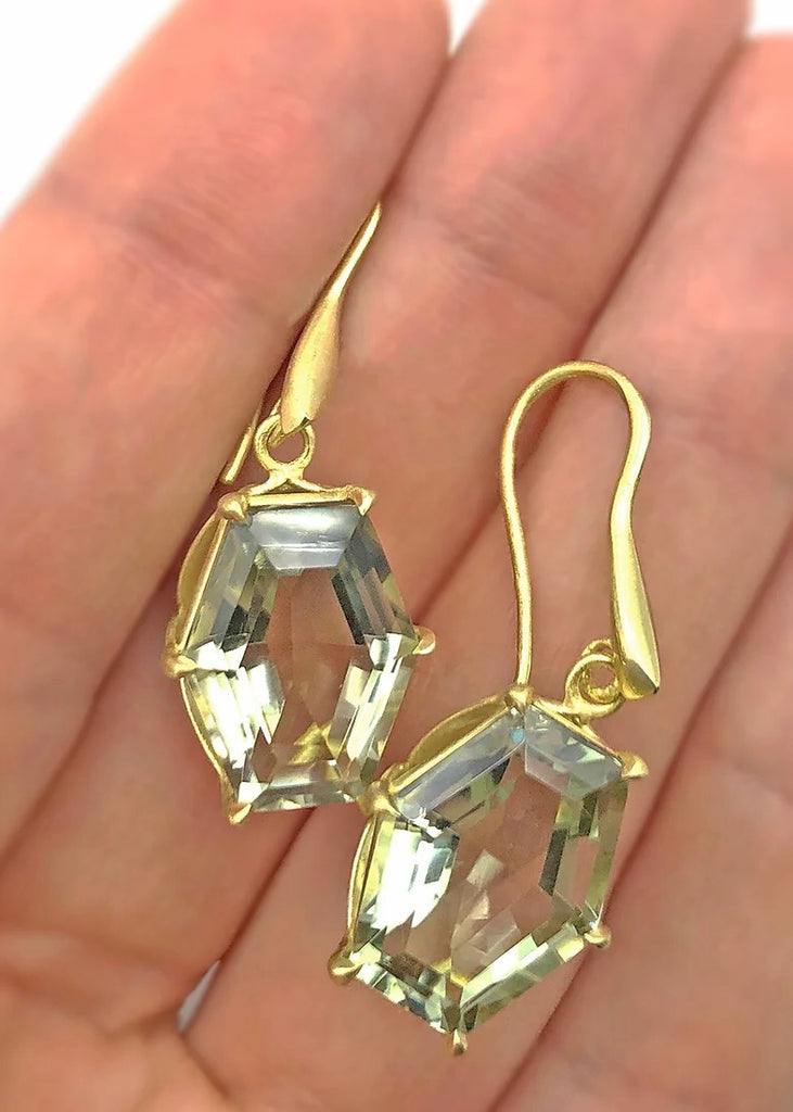 Original Eve | Prasioilite Hexagon Jungle Earrings