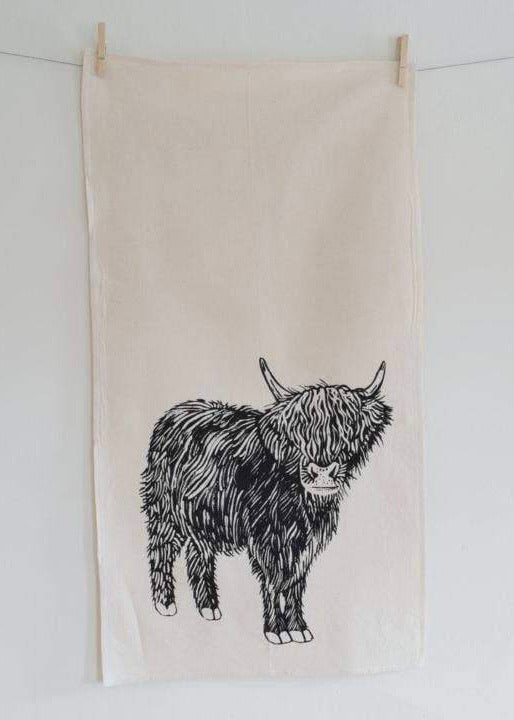 Organic Cotton Tea Towel | Cow