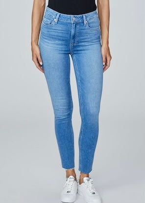 Paige Denim | Hoxton Ankle in Bellflower Distressed